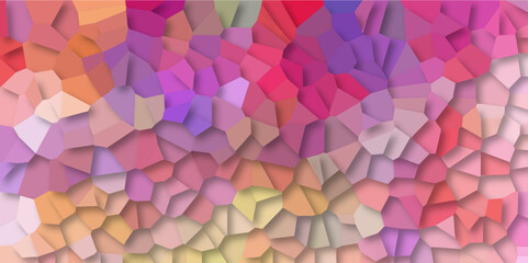 Abstract colorful background with polygon or vector frame with shadows. Quartz light purple and light Broken Stained Glass Background.Geometric Retro tiles pattern vivid texture with triangular style.
