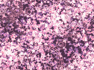 蝶と魔法陣の背景、壁紙。（シームレス）