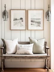Hand-Sketched Coastal Scenes Wall Art: Farmhouse Ocean Inspirations