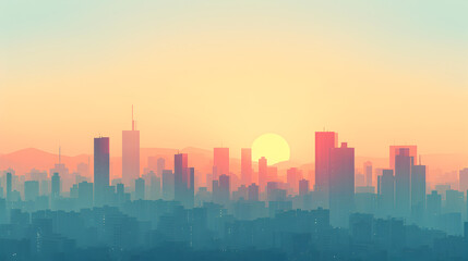 Urban Sunset in the Metropolis