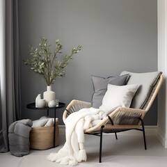 Grayscale composition: Background and Illustration created by AI