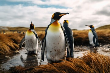 Fototapeta premium King Penguins in the Islands