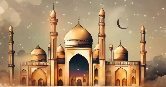 Ramadan theme background illustration