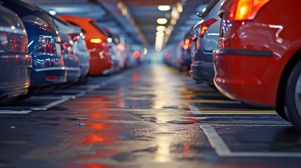 a row of parked cars