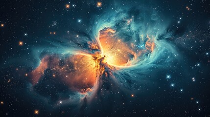 Nebula, Deep space photography, Astrophotography, Starry sky, Constellations. Generative AI. - obrazy, fototapety, plakaty
