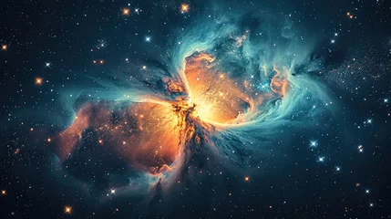 Fototapete Universum Nebula, Deep space photography, Astrophotography, Starry sky, Constellations. Generative AI.