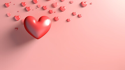 Valentine's Day background with hearts, love and romance background