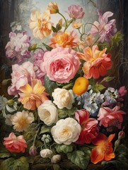 Heirloom Garden Blossom Paintings - Wall Art: Family Floral Favorites