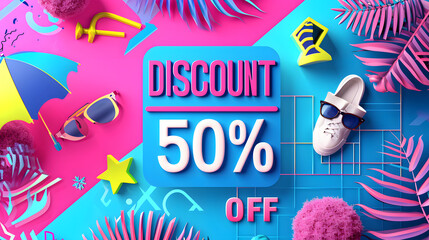 discount up to 50%, advertisement background