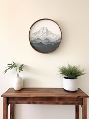 Elevated Essence: Minimalist Mountain Landscapes for Farmhouse Decor