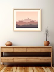 Minimalist Mountain Landscapes - Print | Mountain Base Farmhouse Decor