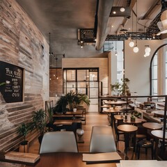 cafe interior illustration background