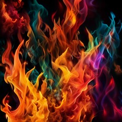 colorful fire illustration background