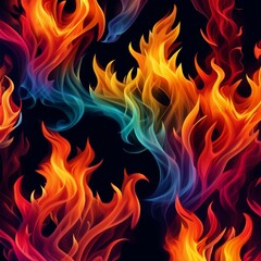 Fototapeta premium colorful fire illustration background