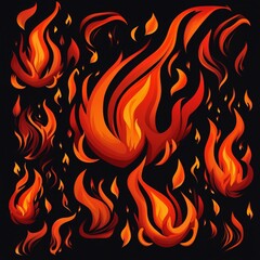 flame illustration background