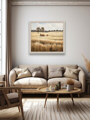 Farmhouse Country Vibes: Natural Countryside Decors Field Painting