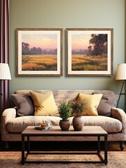 Natural Countryside Decors Field Painting: Vintage Art Print Styles that Evoke the Rustic Beauty of the Countryside