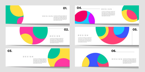 Fototapeta premium Vector Colorful Abstract Geometric Banner Design Template for Summer
