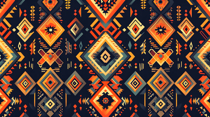 vibrant rhombus geometric pattern, geometric batik pattern