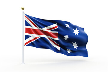 Australian flag for celebration day, isolated background