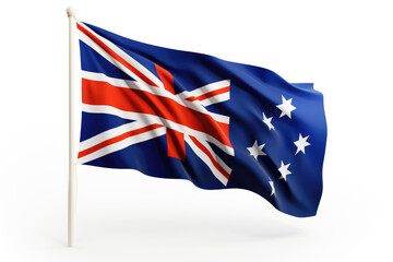 Australian flag for memorial day, isolated white background