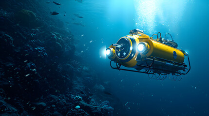 Underwater Technology: ROV Investigating Deep Sea Environment