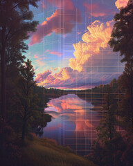 Pixelated Sunset