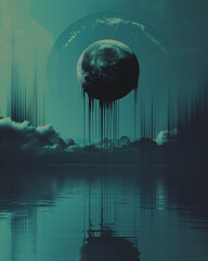 Mystic Moonrise over Tranquil Waters