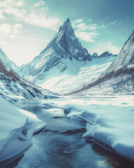 "Majestic Winter Peaks