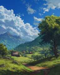 Rustic Mountain Village