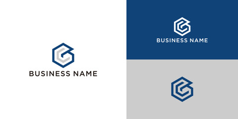 CB or BC initial letter logo design vector