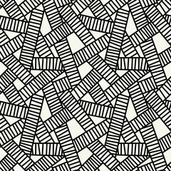 Vector seamless pattern. Rectangular labyrinth seamless pattern. Modern and clean design. Geometric labyrinth background.