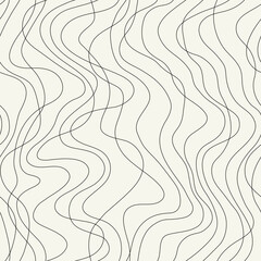 Seamless pattern with confused lines. Endless stylish texture. Ripple hand-drawn background. Confused handmade print. Can be used as a tileable swatch.