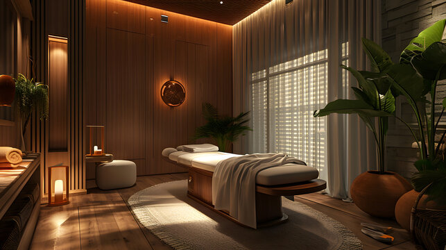 Tranquil Spa Therapy Room with Relaxing Massage