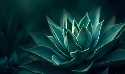 Fototapeta premium green agave plant, Generative AI