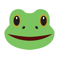 Frog face emoji vector