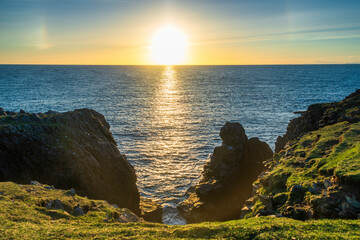 views of the Butt of Lewis Lighthouse and its seascape, isle of Lewis, Scotland