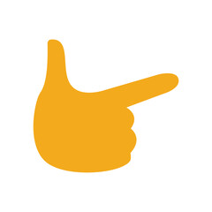 finger gun pointing hand vector illustration