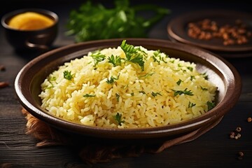 Traditional Turkish food Turkish rice pilaf Turkish name Arpa sehriyeli pirinc pilavi