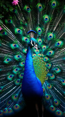 Obraz premium Creative animal concept. Rabbit Bunny in a group, vibrant Doggy Cat wallpaper children's living room mockup with cute animals wall art Cheetah animal abstract wallpaper in pastel colors Generated Ai