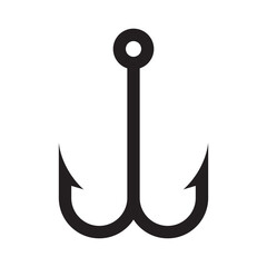 fishing hook icon vector