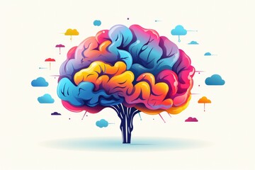 3D medical illustration human brain anatomy. Intelligence, wisdom and psychology cerebral organ mind intellect. Health medicine neurology network. Cerebellum artistic body's center for thought ideas