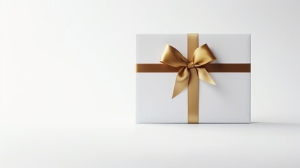 Obraz na płótnie Canvas gift box with gold ribbon