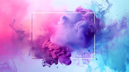 A mesmerizing masterpiece of vibrant hues, as a plume of magenta, pink, violet, and purple smoke dances gracefully in the serene waters, evoking a sense of enchantment and artistic wonder