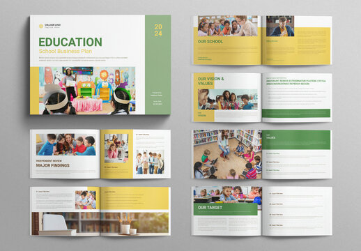 Education Template Brochure Design Layout Landscape