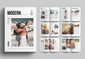 Modern Magazine Design Layout