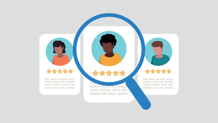 Vektor-Illustration der Auswahl des Personals - Rekrutierungskonzept