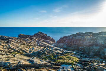 views of the Butt of Lewis Lighthouse and its seascape, isle of Lewis, Scotland