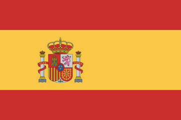 Spain flag national emblem graphic element illustration template design. Flag of Spain - vector illustration - obrazy, fototapety, plakaty