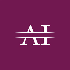 AY A Y Letter Logo Design cut in the middle with a line and with sharp edges. Creative logo design. Creative Fashion logo icon design template. 